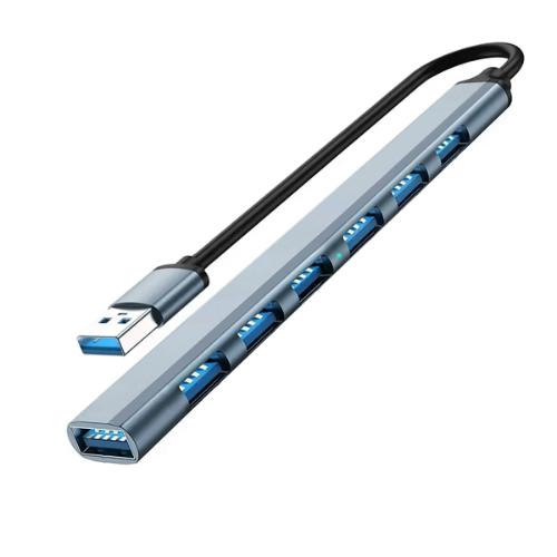 D994 – Gray USB Hub 3.0 with 7 Ports, VIENON Aluminium USB 3.0 Hub USB Spl…