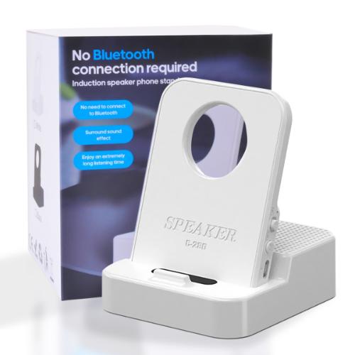 D550 – White 3-in-1 Bluetooth Speaker with Phone Holder and 360° Surround…