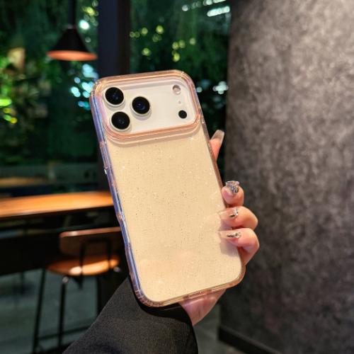 D446-Gold iPhone 17 Pro Max 6.9 inch Clear Smooth Safe Matte Feel Hybrid Case &#…