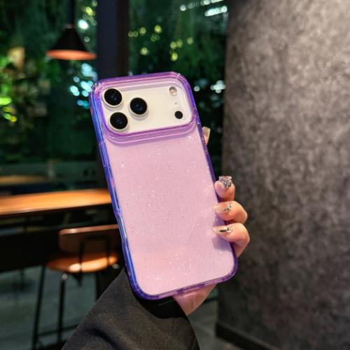 D448-Purple iPhone 17 6.3 inch Clear Smooth Safe Matte Feel Hybrid Case – …