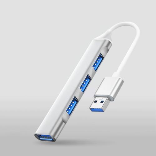 D995 – Gray 4-Port USB Hub Port, Aluminum USB A 3.0 Adapter, Plug and Play…