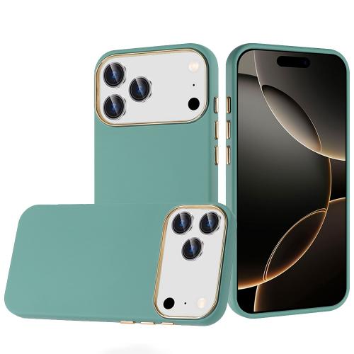 D37 – Teal iPhone 17 6.3 inches Classy Slick Chromed Around Hybrid Case Co…