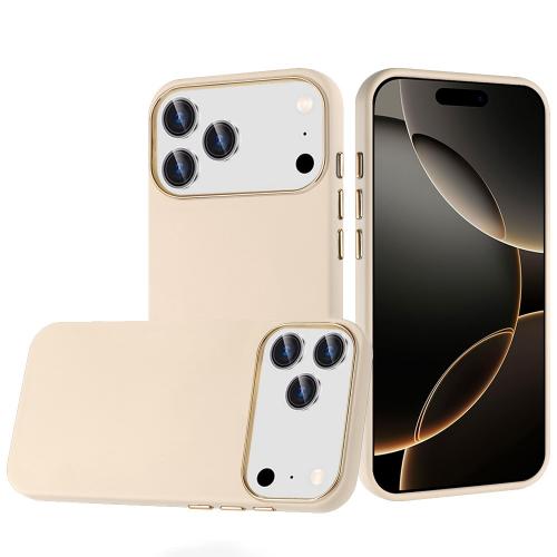 D32 – White iPhone 17 6.3 inches Classy Slick Chromed Around Hybrid Case C…