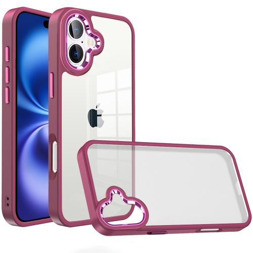 D102- Pink iPhone 17 Pro Max 6.9 inch Finest Transparent Thick Acrylic Hybrid Me…