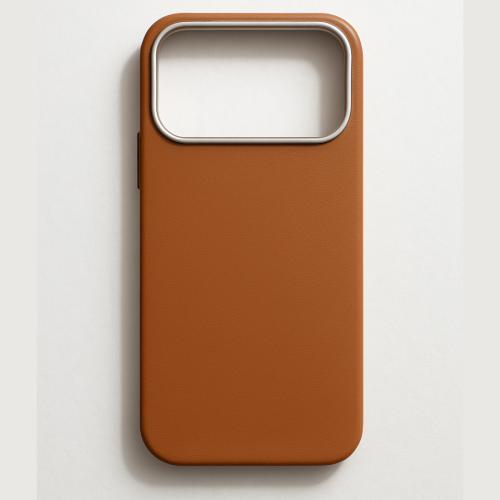 D36 – Brown iPhone 17 6.3 inches Classy Slick Chromed Around Hybrid Case C…