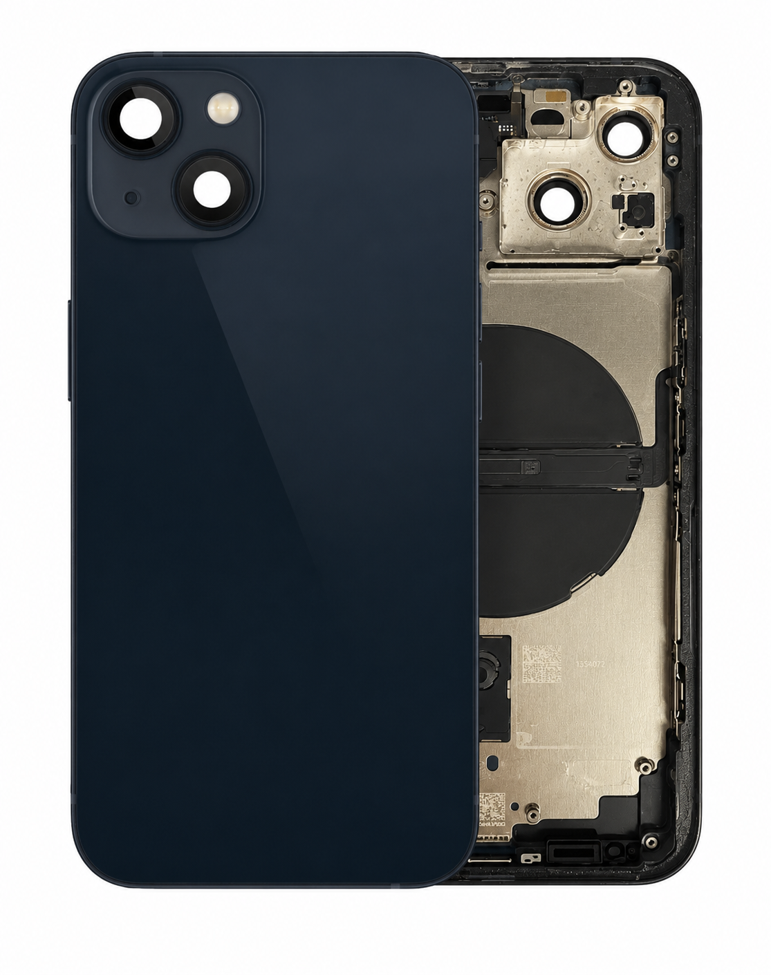 D16006 – Black Back Housing Frame with Charging Port & Small Components Pre-Installed for iPhone 13 (US Version) OEM